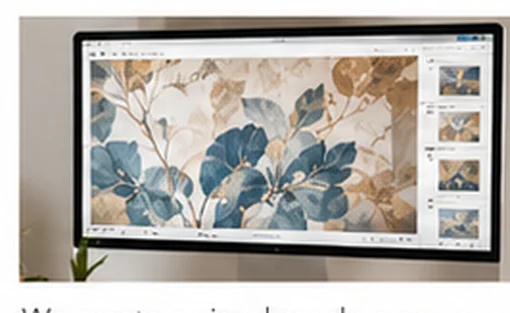 Artwork mockup displayed on a computer screen